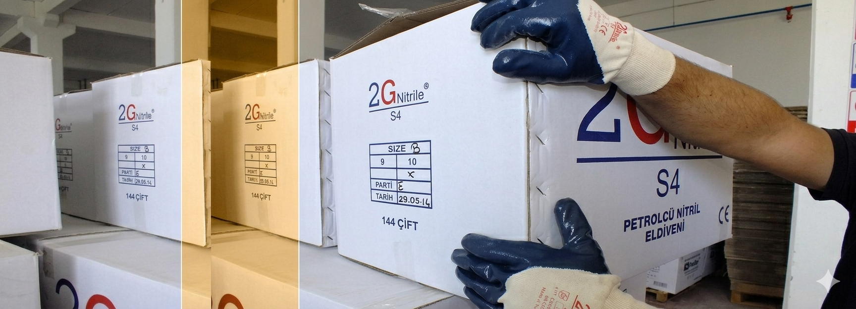 2G Süper Performanslı  Lacivert Nitril İş Eldivenleri