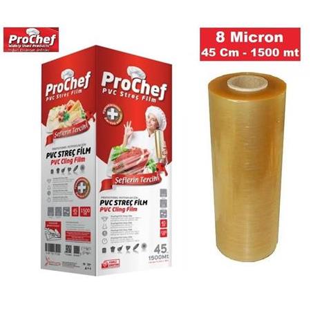 Endüstriyel Gıda Streç 8 Micron 45cm 1500 mt