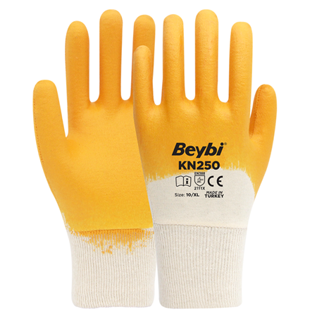 Beybi Kn250 Sarı Nitril Eldiven